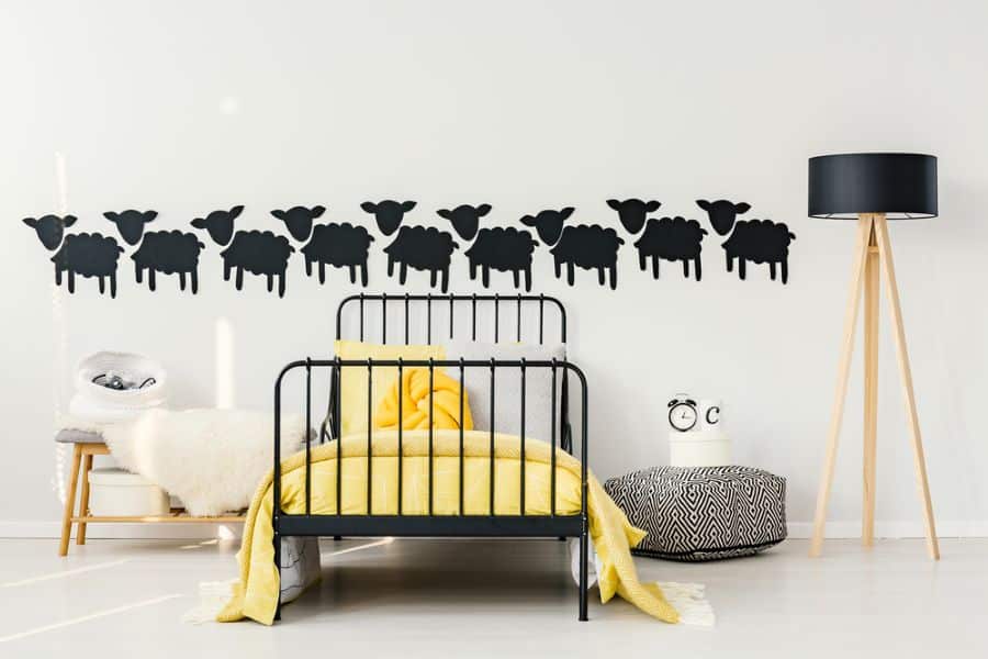 stickers muraux decoratif en forme de moutons