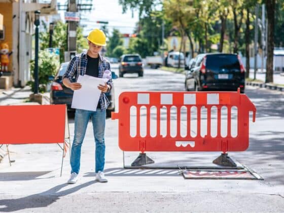 barrière de chantier