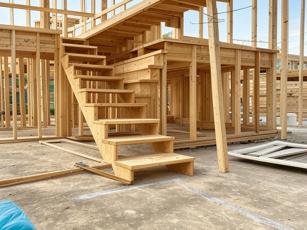 escalier en construction