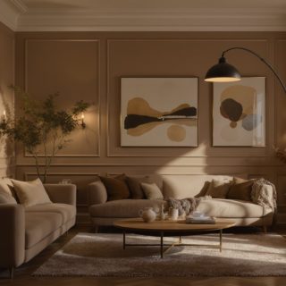 salon et lampadaire