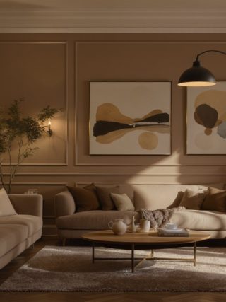 salon et lampadaire