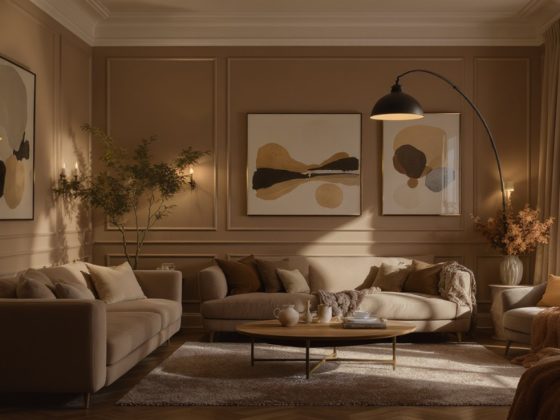 salon et lampadaire