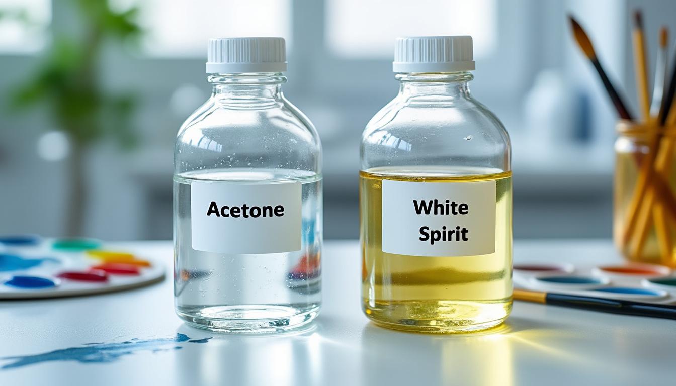 découvrez les principales différences entre l’acétone et le white spirit : usages, composition, efficacité de nettoyage et précautions à prendre pour bien choisir le solvant adapté à vos besoins.