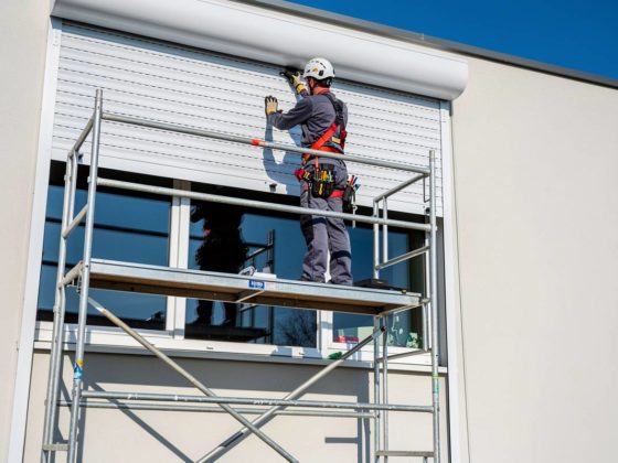 echafaudage reparation volet